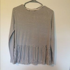 Old Navy Striped Peplum Top